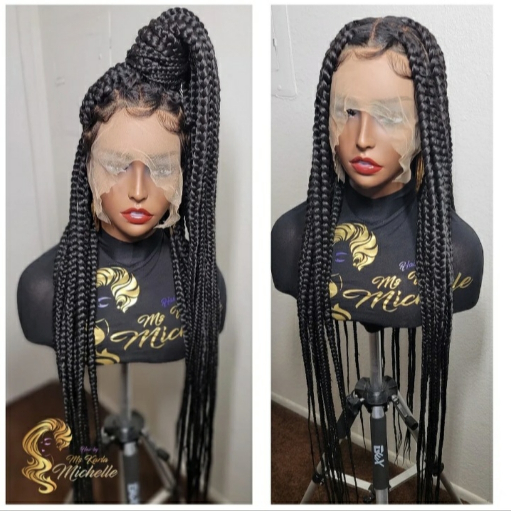 Jumbo, knotless braided wig